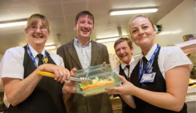 eco-takeout-university-chester2 people with eco-takeout container